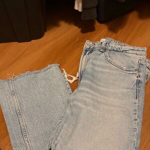 Zara Light Blue Straight Leg Women's Jeans